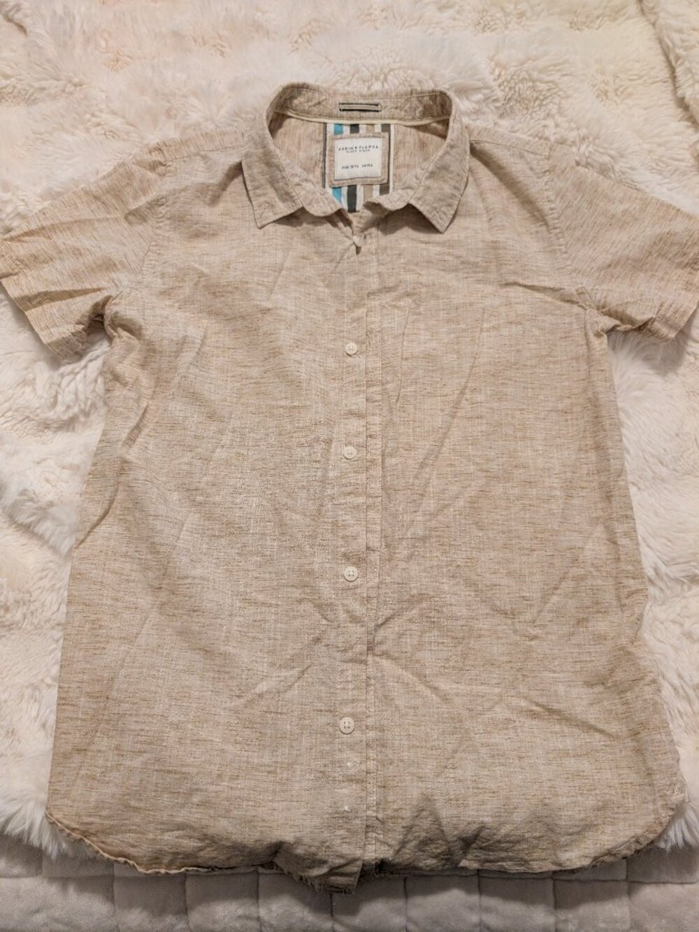 Denim & Flower by Ricky Singh Short Sleeve Button-Up Shirt – Size 13/14 (Boys’ L